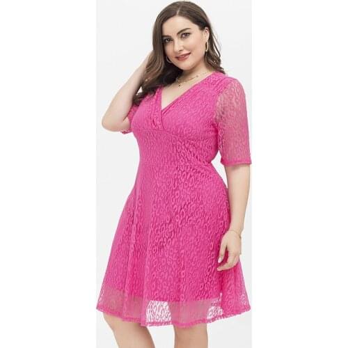 2021 Summer womens Plus Size Casual dress lace dress fashion Ladies vintage elegant dresses 4XL 5XL 6XL