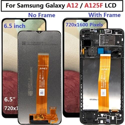 For Samsung Galaxy A12 SM-A125F SM-A125F/DSN LCD with frame Display Touch Screen Digitizer Assembly Replace For Samsung A125 lcd