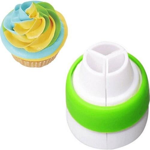 1pcs Icing Piping Nozzles Tips Cream Bag Tricolor Converter Cake Cupcake Decorating Pastry Tools Baking accessories