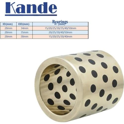 1PC JDB 28mm JDB283415 283520 283825 MPBZ linear graphite copper set bearing copper bushing oil self-lubricating MPBZU bearing