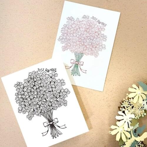 10*12 Bouquet Transparent Clear Silicone Stamp Seal for DIY Scrapbooking Photo Album Decorative Clear Stamps Sheet