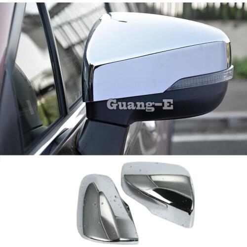 For SUBARU XV 2018 2019 2020 Car Body ABS Chrome Back Rear View Rearview Side Mirror Strip Cover Stick Trim Panel Lamp 2pcs