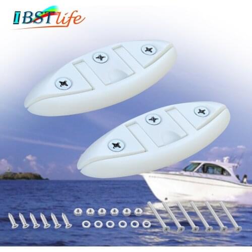 2X 5inch Nylon Sailboats Flip Up Folding Pull Up Cleat Dock Deck Boat marine Kayak hardware Line Rope mooring Cleat accessories