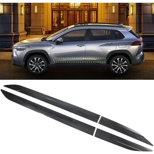 Car Accessories for Toyota Corolla Cross XG10 2020 2021 ABS Side Door Body Molding Cover Trim 4pcs