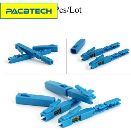 50PCS 100PCS FTTH LC fast connectorUPC APC single mode SM telecom level communication equipment optical fibre field connector