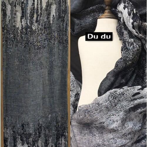 90*150cm Jacquard Clothing Fabric linen Positioning flowers Discoloration Doublecolor Lmitation cowboy Fabric DIY