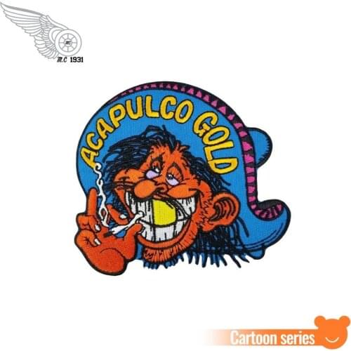 ACAPULCO MR Red Eyes Rock Ability Embroidery Biker Patch Vest Morale For Clothing Jeans Bag Decoration Iron on Patches