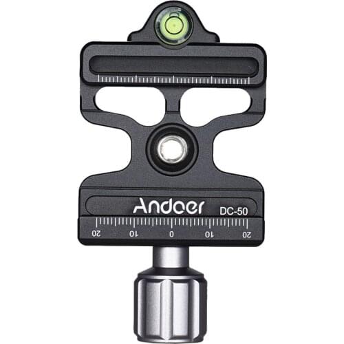 Andoer Universal Aluminum Alloy Quick Release Clamp Knob-Type 1/4" & 3/8" Screw Hole