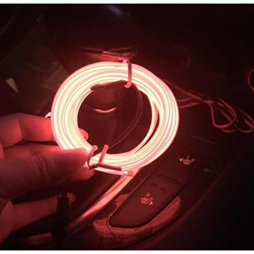 Car shape 3 meters car interior lights trim cold light 12v inverter for Subaru Suzuki SX4 Toyota Camry Corolla RAV4 Yaris