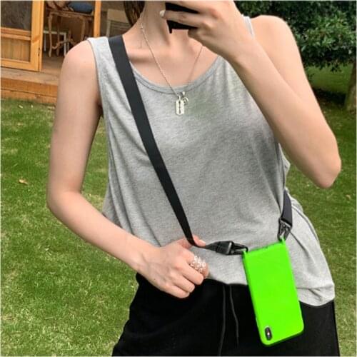 Necklace Lanyard Mobile Phone Case Hang Carry Cover For iPhone 12 11 Pro XS MAX XR X SE 6 7 8Plus Strap Cord Chain Phone Tape