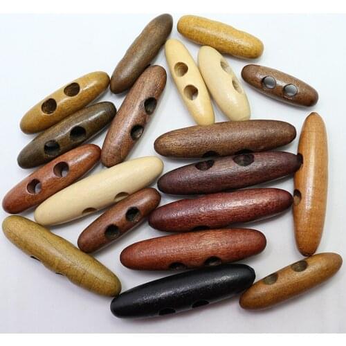 100 Pcs/lot Wood Button Natural Wooden Buttons with Hole Olive Horn for Winter Coat Sewing Accessories Wholesale