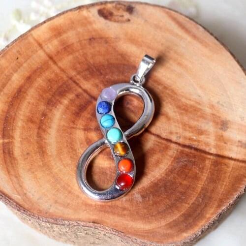Energy,Powerful,Love,Friendship,Adorable 7 Chakra Healing Stone Pendant Crystal