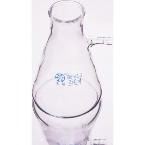 Filtering flask with side tubulature,Capacity 250ml,Triangle flask with tubules,Filter Erlenmeyer bottle