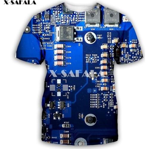 Electronic Chip Hip Hop Tshirt Men 3D Full Print T-shirts Summer Fashion Short Sleeve Tee Harajuku Punk Style Women/Unisex-3