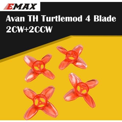 Hot 2 Pairs Emax Tinyhawk Indoor FPV Racing Drone Spare Part Avan TH Turtlemode Propeller 4-Blade 40mm
