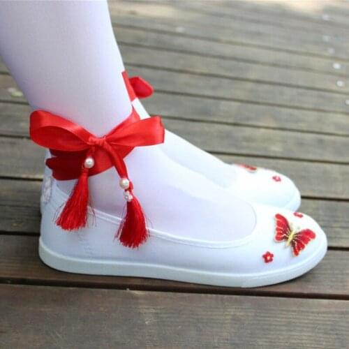 Canvas Hanfu Shoes Modern Cosplay Dance Women Chinese Traditional Ladies Dancing Shoes For Women Ancient Dynasty Stage Party