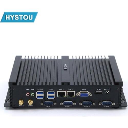 Intel Core i5 3317u Industrial Embedded PC Fanless Mini PC Windows 10 HDMI 4 COM Dual NIC 2 LAN Rugged Computer pfsense firewall