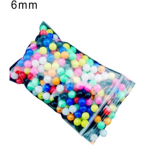 80%HOT 100Pcs 6mm/8mm Round Multicolor Rig Beads Sea Fishing Lure Float Tackles
