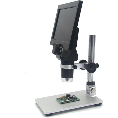 7 Inch HD LCD Soldering Microscope Phone Repair Magnifier + Metal Stand 1200X Digital Microscope Electronic Video Microscope