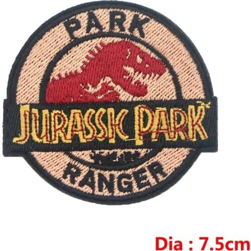 Prajna Dinosaur S1 Jurassic Park Patch Embroidered Ironing Stickers Patches For Clothes Iron On Patches Movies Parches Anime