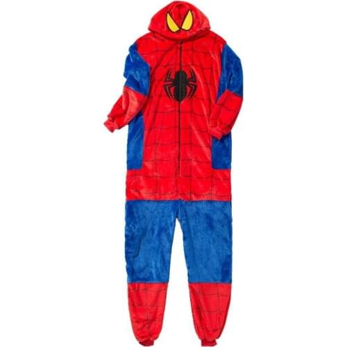 Spider Zebra Onesie Pajamas Kigurumi Flannel Animal Anime Cosplay Costume Halloween Family Stitch Panda Cartoon Pijamas Women