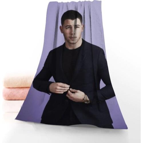 Nick Jonas Towel Printed Cotton Face/Bath Towels Microfiber Fabric For Kids Men Women Shower Towels 70X140cm