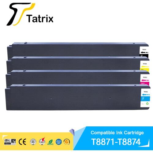 Tatrix For EPSON T8871 8872 8873 8874 ink cartridge Remanufactured Ink Cartridge for Epson WorkForce Enterprise WF-C17590