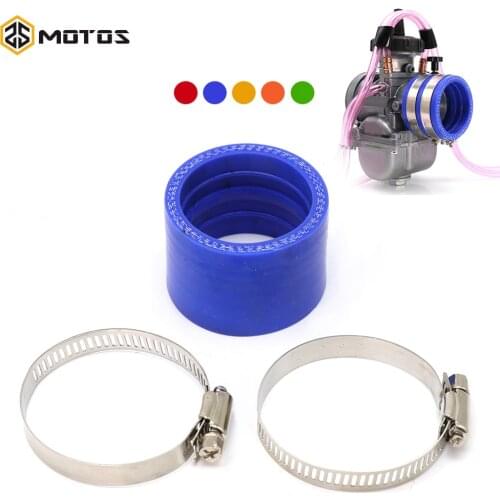 ZS MOTOS 45mm Carburetor Rubber Adapter Intake Manifold For Keihin PWK 34mm 36mm 38mm 40mm 42mm Carb Rubber Inlet Manifold