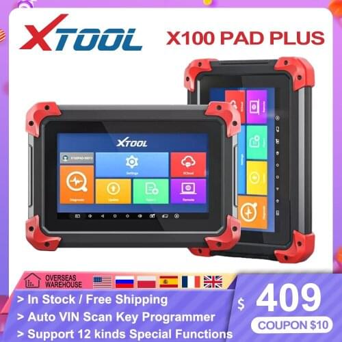 XTOOL X100 PAD PLUS OBDII Car Diagnostic Tool Newest X100 Auto VIN Scan Key Programmer 12 Kinds Special Functions Update Online