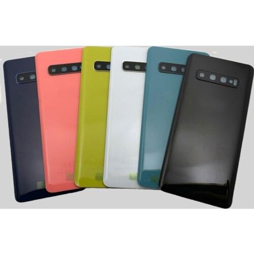 Back Glass Replacement For Samsung Galaxy S10 S10 Plus S10+ Battery Cover Rear Door Housing Case + Camera Glass Lens Frame