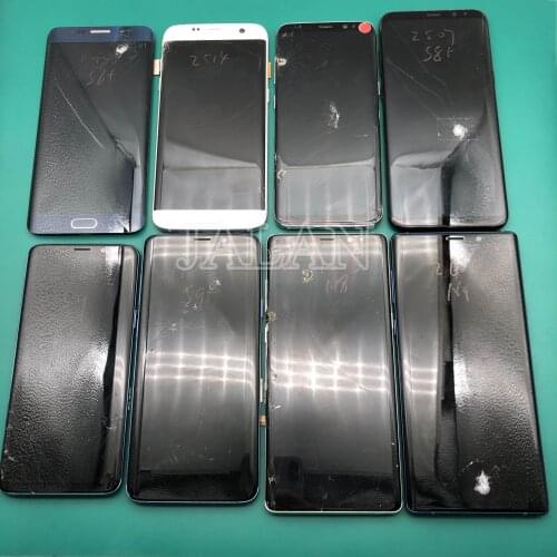 Practice LCD screen for samsung S8 to s9 plus black dot lcd touch working glass broken practicing repair LCD display