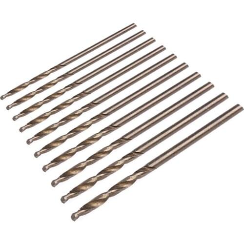 10Pcs/Set 1.5mm M35 Triangle Shank HSS-Co Cobalt Twist Drill Spiral Drill Bit #RW1209