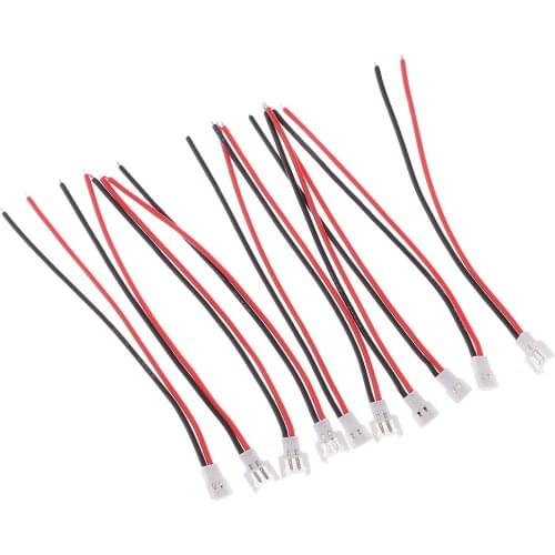 10x 1S 3.7V 2-Pin Battery Charging Adapter Cable For RC Model Vehicle Parts