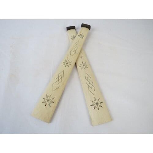 2pcs Baroque style maple wood carved 4/4 violin fingerboard