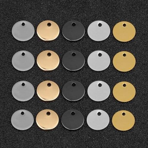 20 Pieces Circle Metal Stamping Blank And Crafting Tags 0.3 Inch Diameter