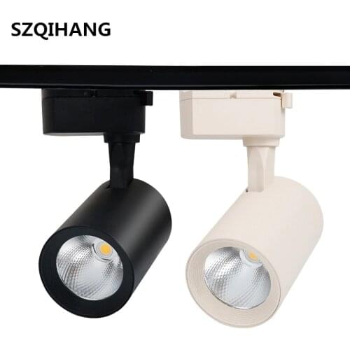 20W 30W White Shell/Black Shell COB Led Track light aluminum Ceiling Rail Track lighting Spot Rail Spotlights AC85-265V