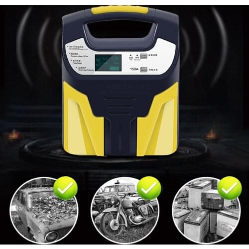 20021 New Free Ship12V/24V Car Storage Battery Charger LCD Intelligent Pulse 220V Repair for Lead Acid Battery 2AH-200AH