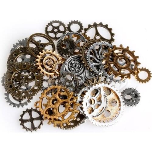 42Pcs/Pack Mix Alloy Mechanical Steampunk Cogs & Gears DIY Pendant Jewelry Craft1## Dropshipping
