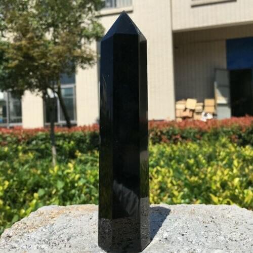 500g Natural Obelisk Crystal Column Wand Healing Stone
