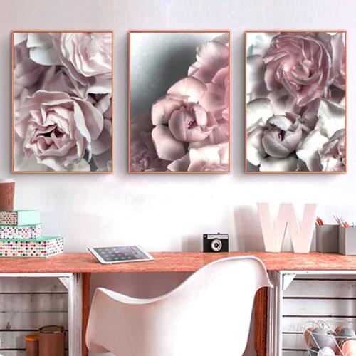 Full Round Drill 5D DIY Diamond Painting Pink Peony Rose Flower Painting Modern Home Decoration Diamond Embroidery Cross Stitch