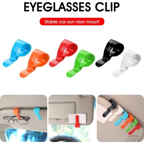 Automobile car sunshade glasses sunglasses clip hanger glasses frame bill card plastic multifunctional glasses clip