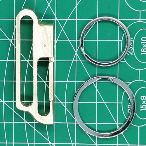 Belt Keychain Brass Belt Loop Key Holder with Detachable Keyring