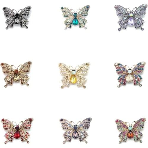 PD BROOCH New Style Butterfly Zircon Full Rhinestone High-grade Brooch Brooch Colors Wholesale Pin Jewelry Cute