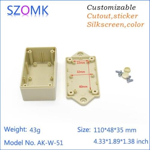 One piece Chinese manufacture electronic pcb plastic customized extrusion plastic junction pcb instrument box 110*48*35mm