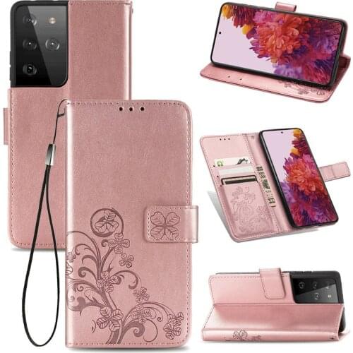 For Samsung Galaxy S21 Ultra Case For Galaxy S21 Ultra Plus Note 20 Cover Leather Wallet Purse Cover Phone Bumper For Galaxy S21