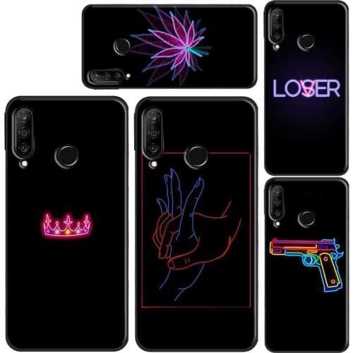 Neon Light Case for Huawei Honor 20 7A Pro 10i 8X 9X 9 10 Lite 7C 8A 8C 8S Y6 Y9 Y7 2019 Nova 5T