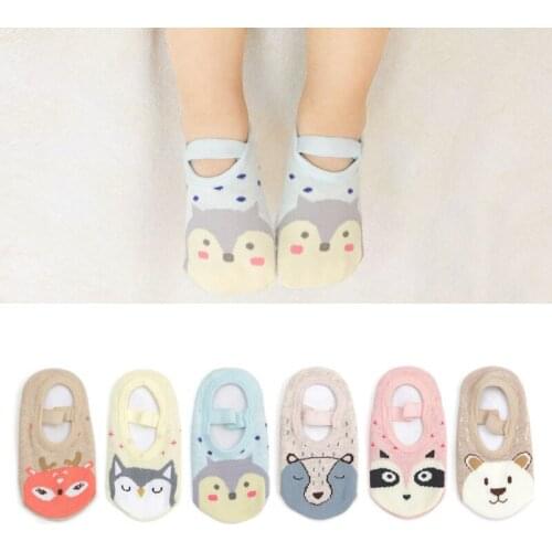 Baby Cute Cartoon Shoes Non-slip Cotton Toddler Floor Socks Baby Girls Boys Animal pattern First Walker Socks for Newborns