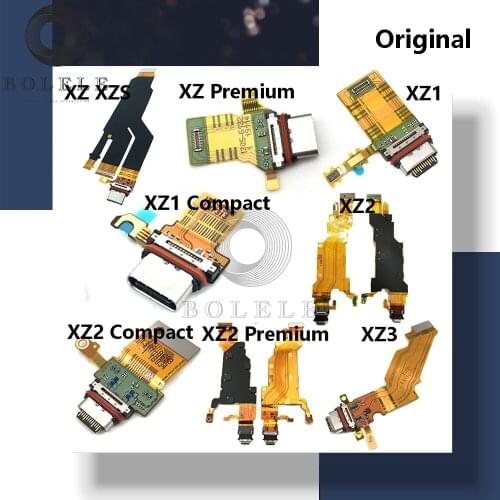 For Sony Xperia XZ XZS XZ1 XZ2 XZ3 Premium Compact Mini USB Charge Port Dock Connector Plug Charger Board Charging Flex Cable