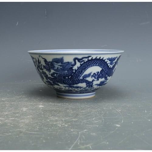 Antique SongDynasty porcelain bowl,Blue & white phoenix bowl ,Hand-painted crafts,Decoration,collection &Adornment,Free shipping
