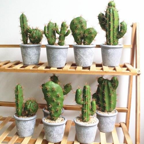 Garden Plant ArtificialesFake Plant Decorative Beautiful Realistic Potted Plants Fake Desktop Cactus Landscape Decor for Home